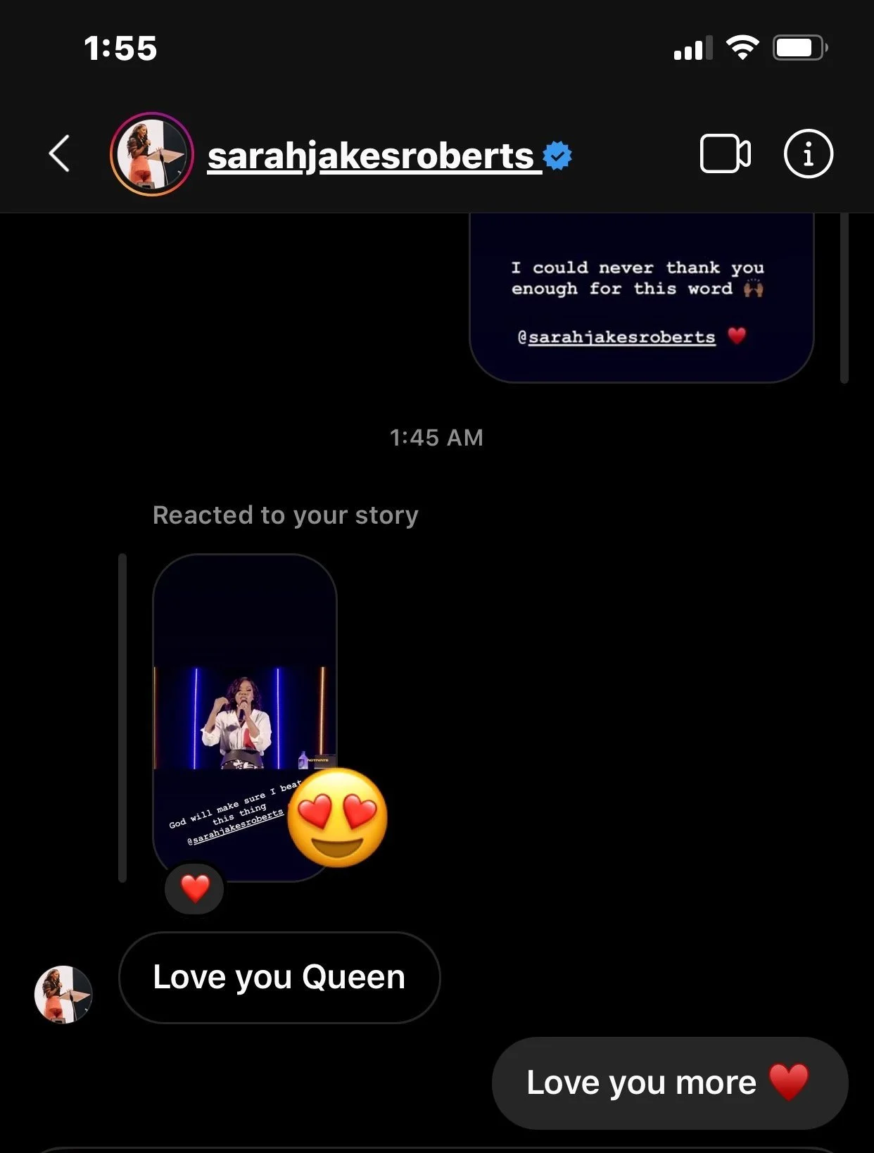 Message from Sarah Jakes Roberts